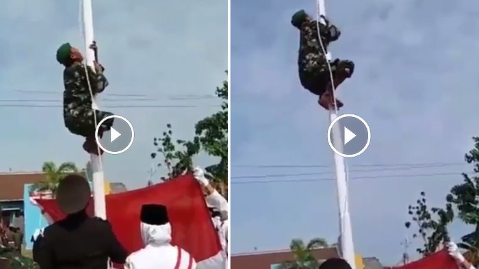 Tali Tiang Bendera Terlepas saat Upacara, Hal yang Prajurit TNI ini Bikin Kagum