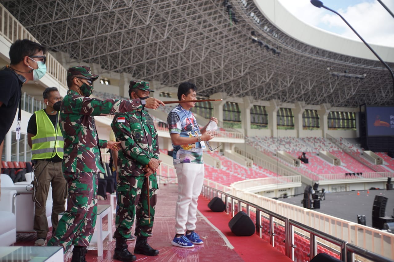 Pangdam XVII/Cenderawasih Cek Kesiapan Pengamanan Stadion Utama Lukas Enembe