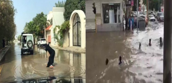 Baru Nemu Banjir Seumur Hidup, Warga Jeddah Malah Asyik Berenang dan Berselancar