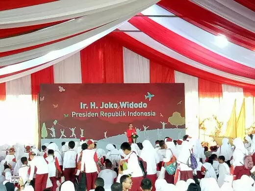Jokowi Hadiri Puncak Hari Anak Nasional 2017 di Riau