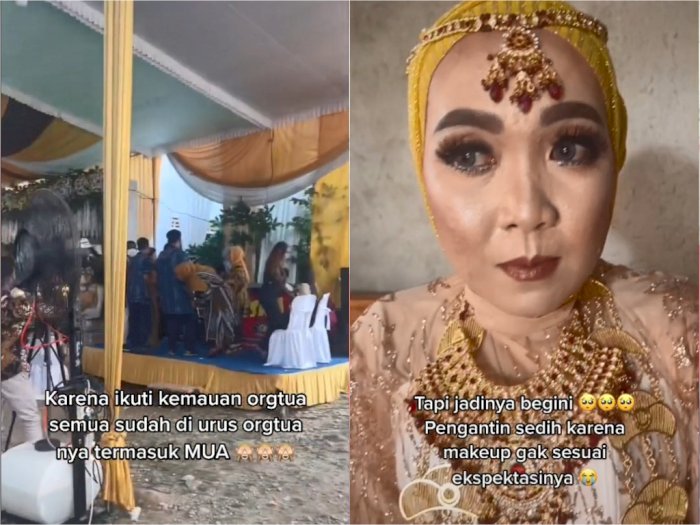 MUA karena Ikut Pilihan Orang Tua, Pengantin Wanita Pilih Rias Ulang. Begini Hasilnya
