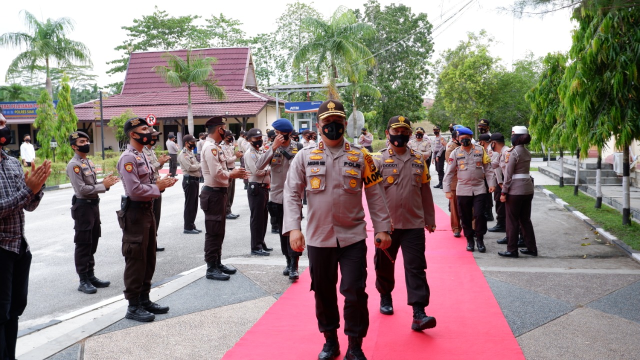 Kapolda dan PJU Polda Riau Supervisi Kesiapan Polres Siak Dalam Pengamanan Pilkada Serentak