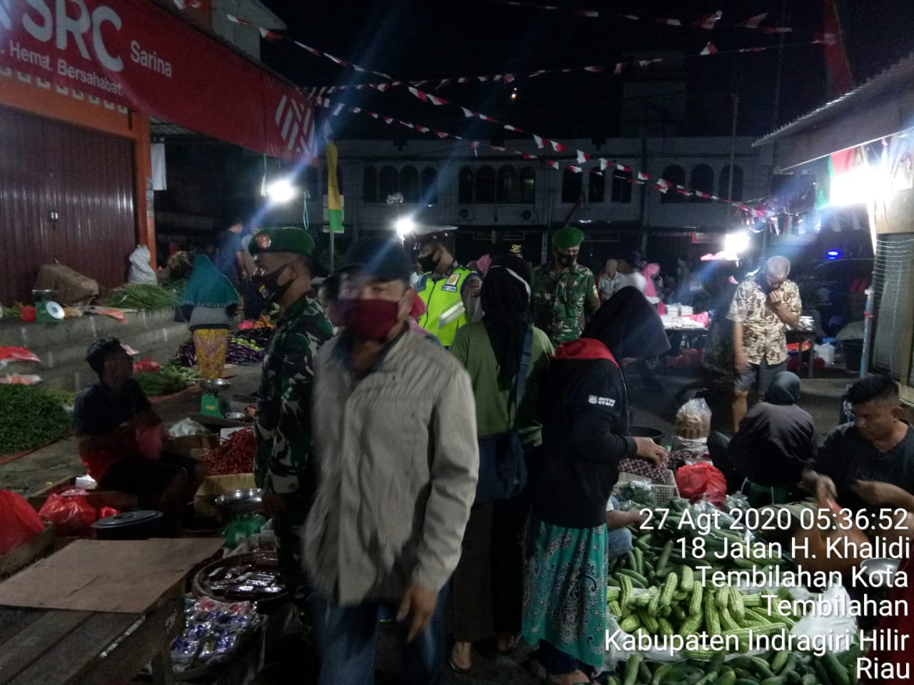 Pasar Pagi Jalan Sudirman Tembilahan Jadi Target Penegakkan Disiplin