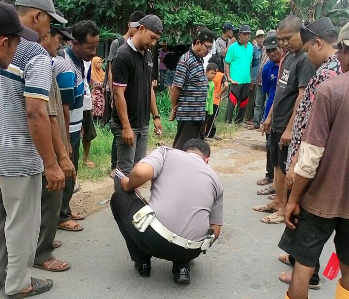 Truck Tangki di Inhil Hantam Pesepeda Hingga Tewas