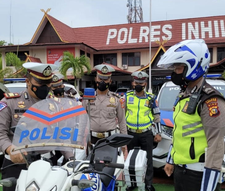 Satlantas Polres Inhil Gelar Apel Pengecekan Tim Pengurai Kemacetan Arus Mudik
