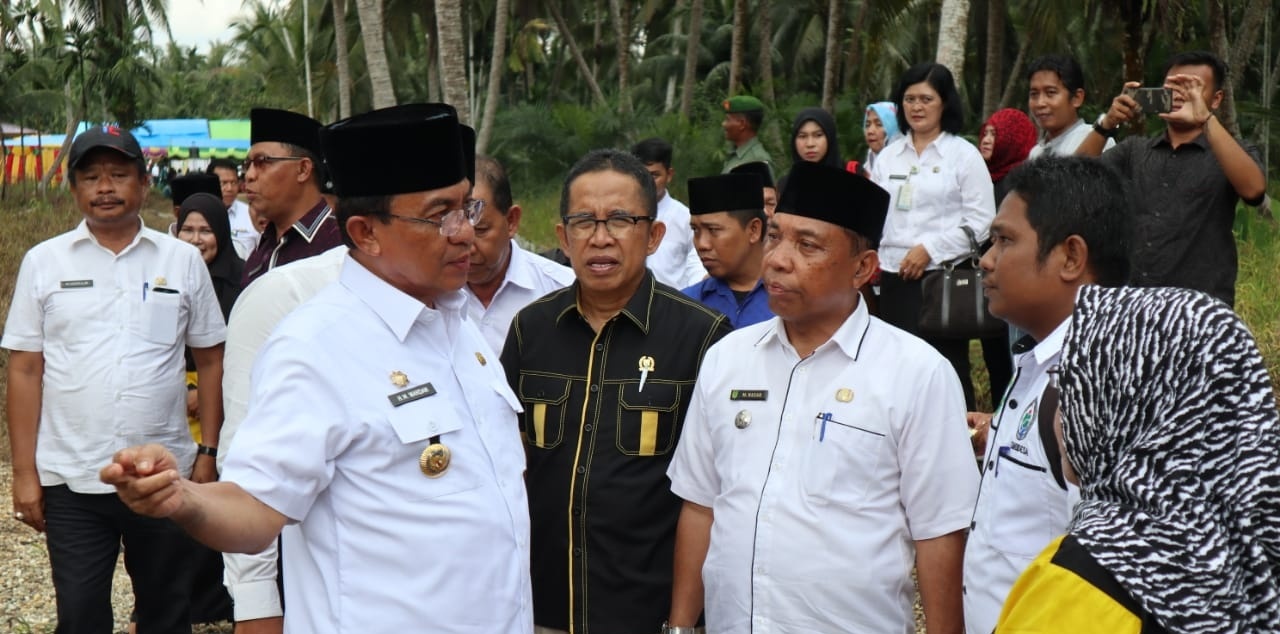 HM Wardan Tinjau GOR dan Jalan di Desa Pekan Kamis