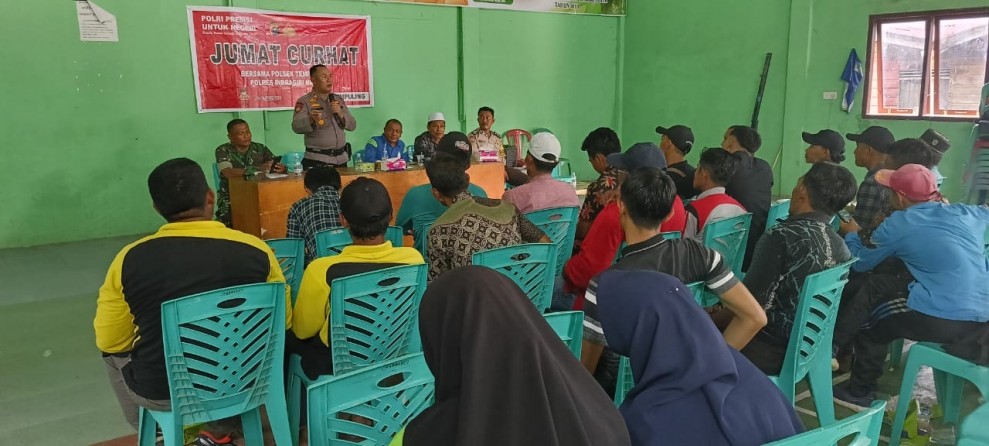 Jumat Curhat, Polsek Tempuling Dengarkan Keluh Kesah Masyarakat