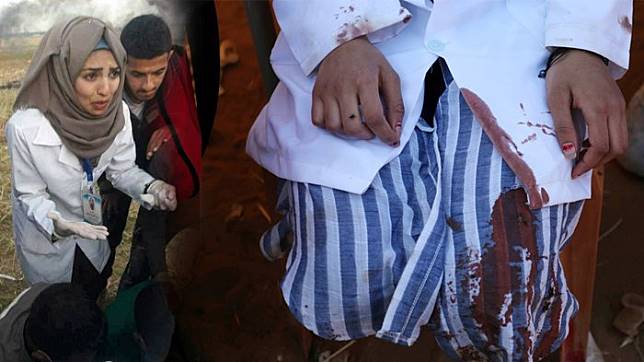 Deretan Foto saat Razan Najjar Merawat Penduduk Palestina yang Terluka, Menyentuh!