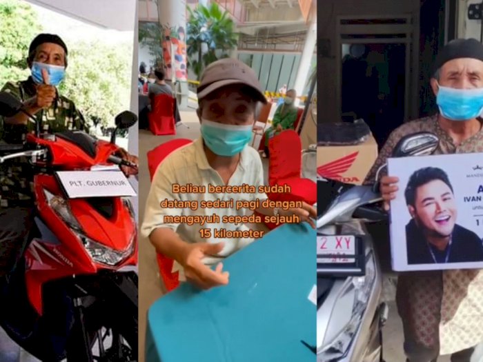 Kakek Safaruddin dapat Hadiah Dua Motor dan Uang Tunai Setelah Viral