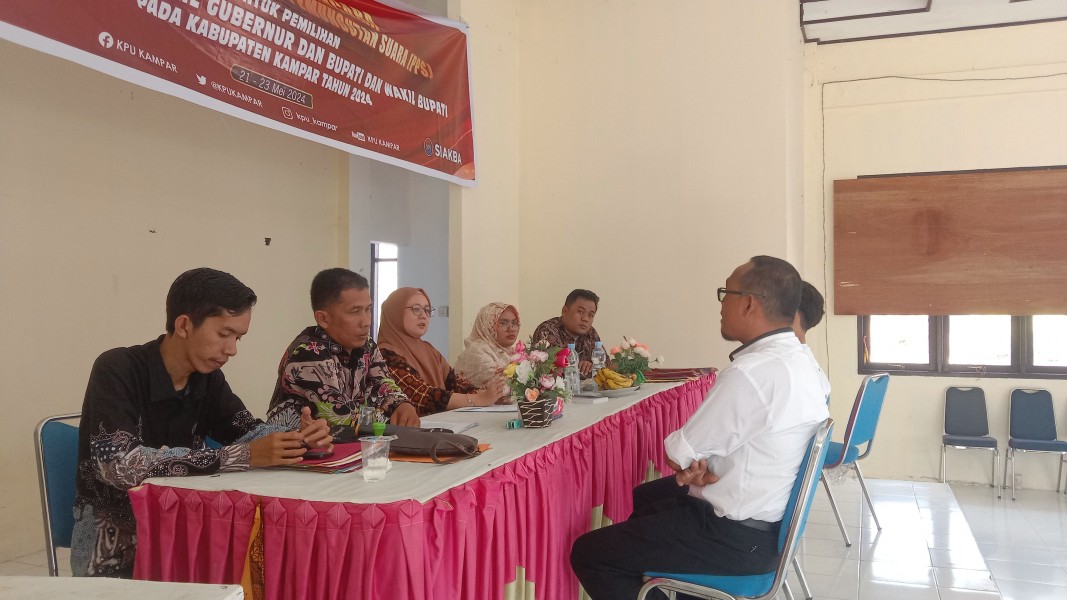 KPU Kampar Laksanakan Tes Wawancara PPS di Kecamatan Bangkinang, Nur'aini : Dengan Tes ini Kita Berharap Pilkada 2024 Sukses