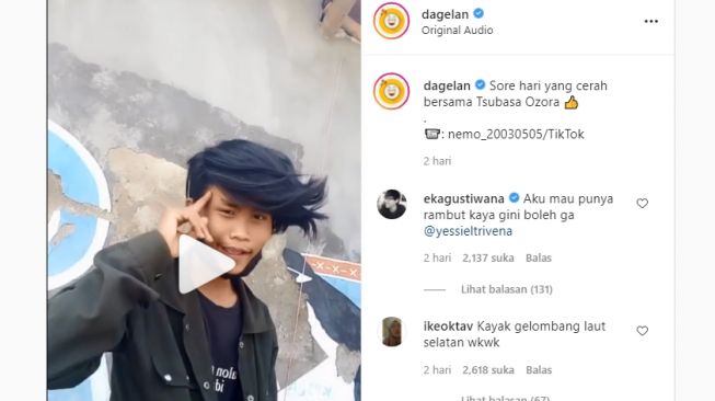 Video 'Dagelan', Aksi Remaja Berambut Suneo Ini Bikin Warganet Ngakak