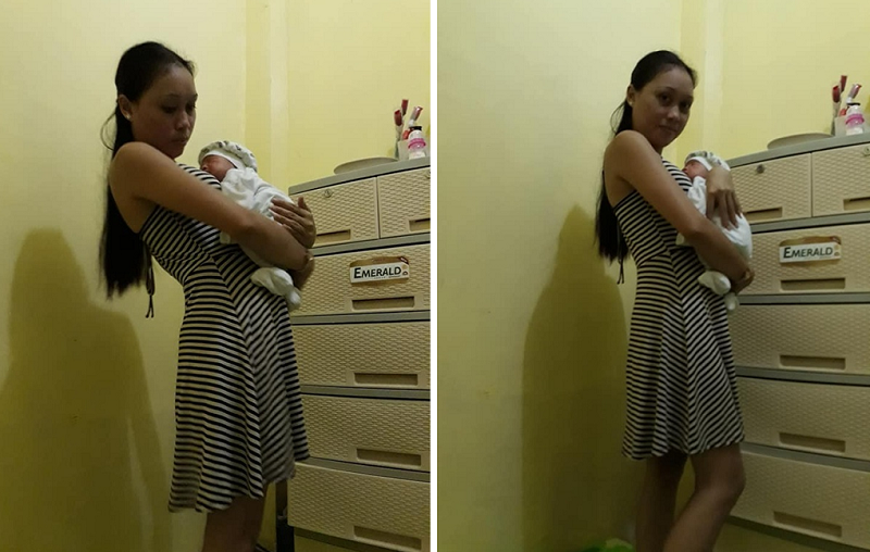 SEREM.... Bayangan Wanita Gendong Bayi di Foto Ada yang Janggal
