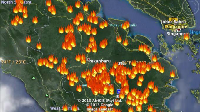 Riau Dikepung 13 Hotspot, 2 Diduga Firespot