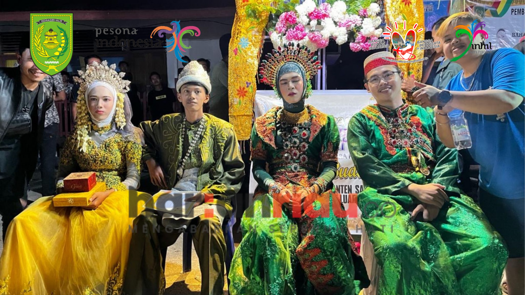 Ribuan Masyarakat Festival Budaya Bagarakan Pengantin Sahur di Desa Sungai Luar