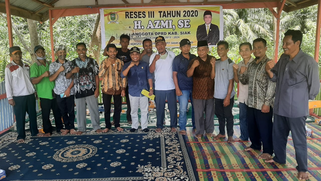 Menyerap Aspirasi Masyarakat, Anggota DPRD Siak H Azmi Reses III Tahun 2020 Di Tengah Sawah