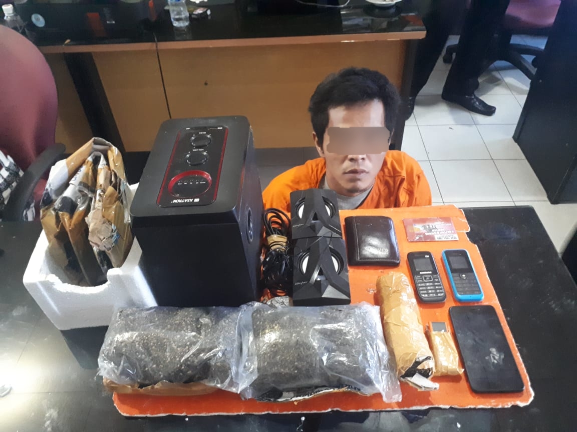 Polres Inhil Amankan Ganja Pesanan Narapidana LP Klas II A Tembilahan 