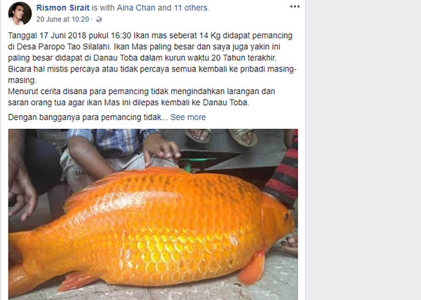 Polisi: Jangan Kaitkan Bencana KM Sinar Bangun dengan Ikan Mas