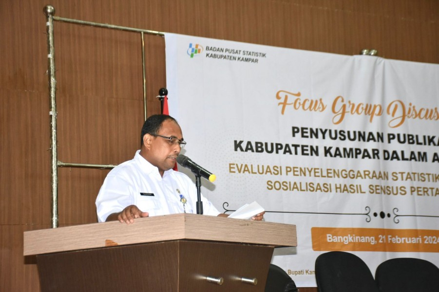 Asisten II Setda Kampar Buka FGD Penyusunan Publikasi Kabupaten Kampar Dalam Angka 2024