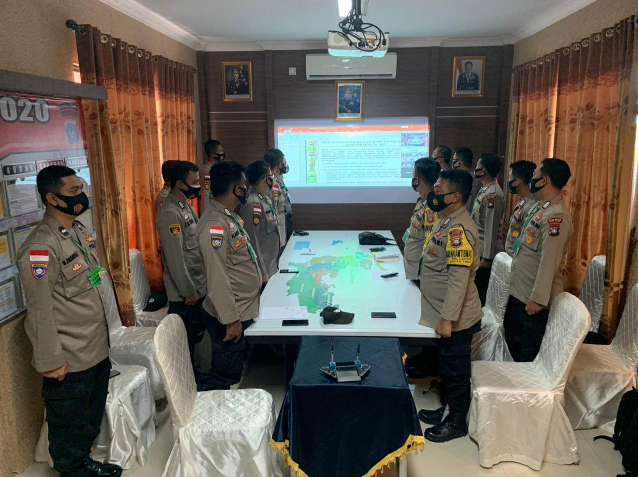 Polres Bintan Laksanakan Pengambilan Sumpah Jabatan Dan Penandatanganan Fakta Integritas Seleksi SIP Angkatan Ke 50 T.A 2021