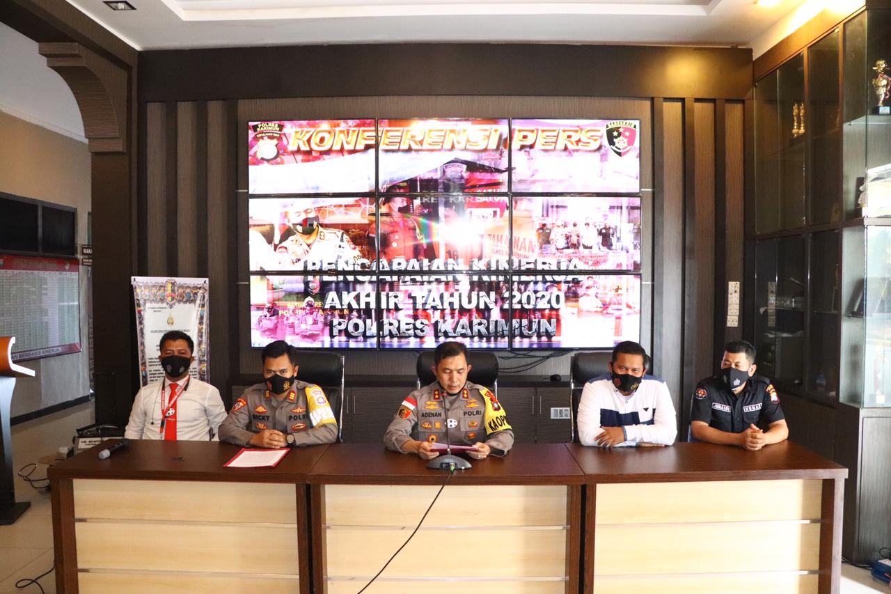 Kapolres Karimun Paparkan Capaian Kinerja Sepanjang Tahun 2020