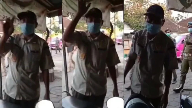 Tukang Tambal Ban Dibuat Kebingungan Saat Disuruh Satpol PP Berkerja Secara Online