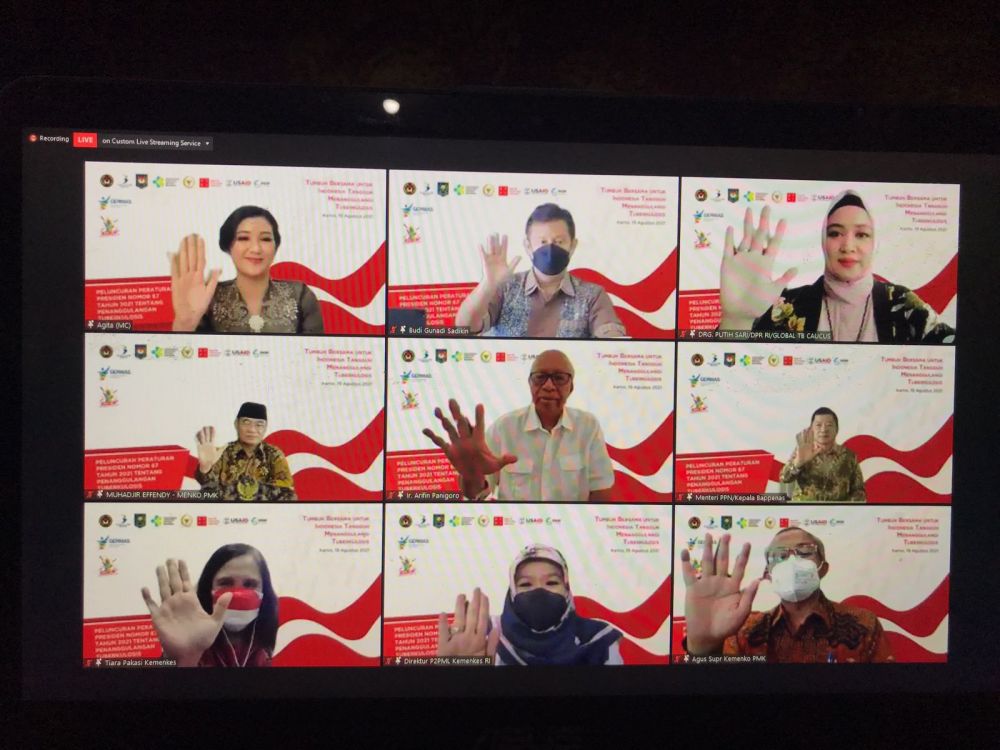 Dinkes Riau Hadiri Peluncuran Perpres No.67 Tahun 2021 Tentang Penanggulangan TBC Secara Virtual