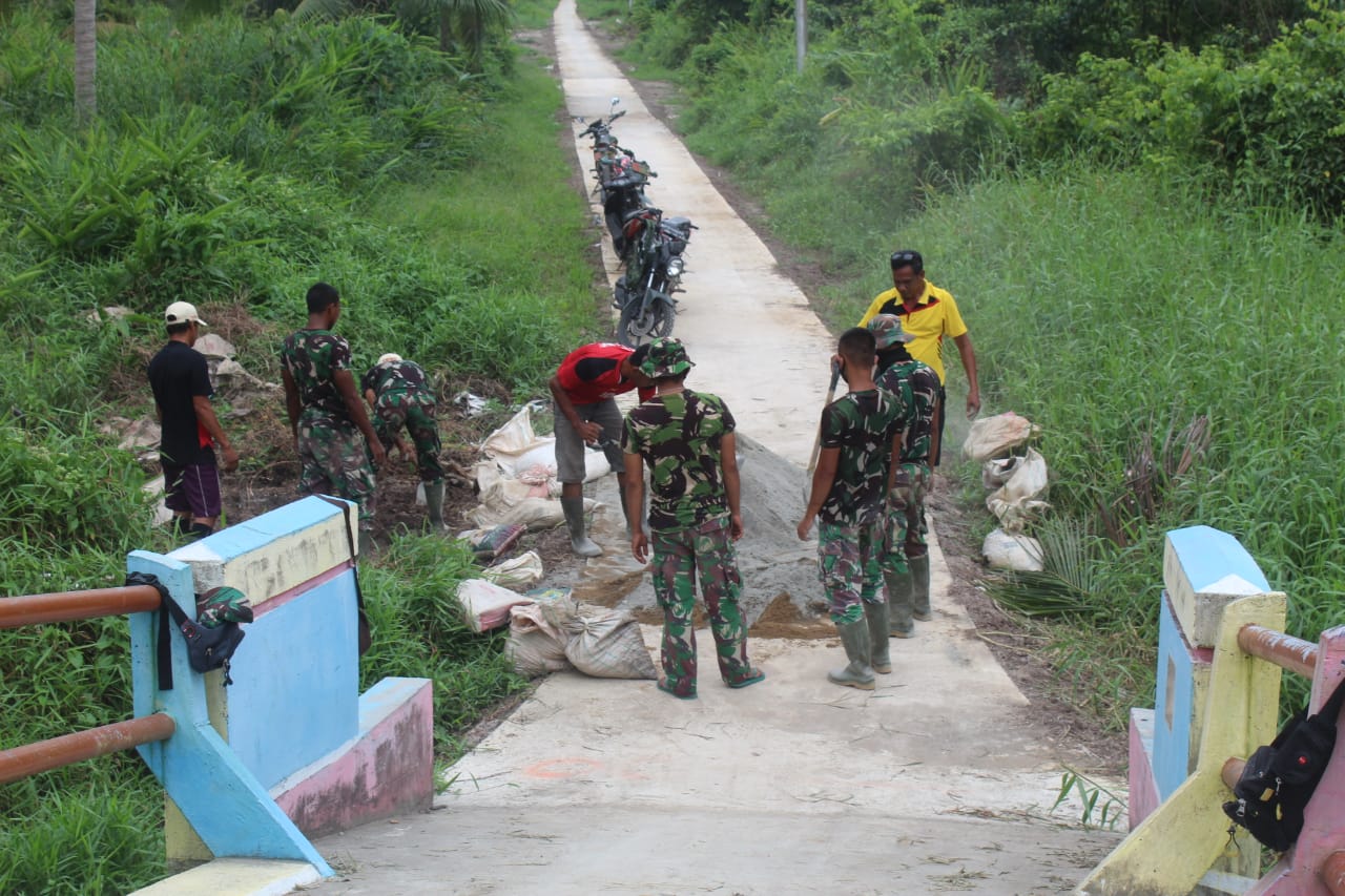 Pekerjaan Pembuatan Tugu TMMD Mulai Dilakukan