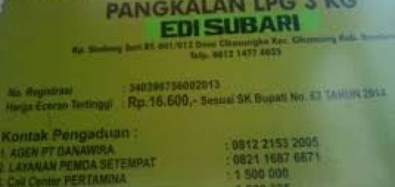 Pemberian Izin Pangkalan Gas Baru Dihentikan