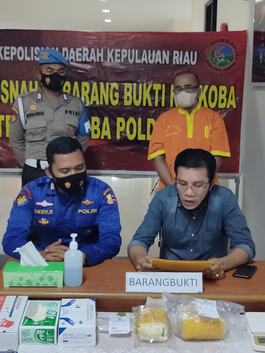 Bravo! Ditresnarkoba Polda Kepri Musnahkan Narkotika Jenis Sabu