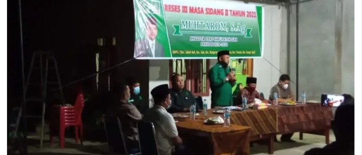 Anggota DPRD Kabupaten Siak Muhtarom Laksanakan Reses lll Tahun 2021 di 4 Titik