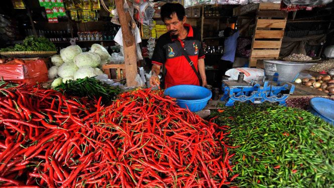 Turun! Harga Cabai Merah di Tembilahan Rp110 Ribu per Kg