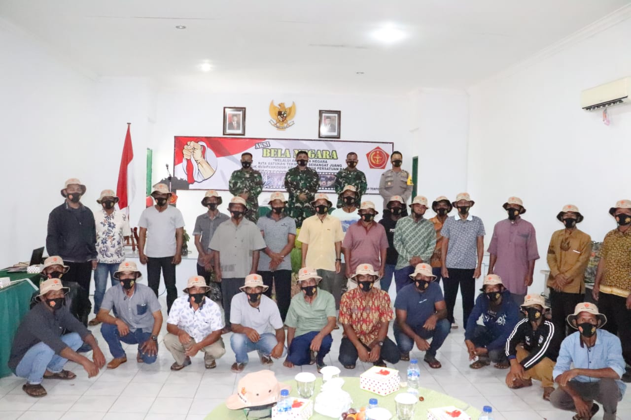 Ster Mabes TNI dan Kodim 0315/Bintan Berikan Materi Wasbang serta Bantuan Sembako kepada Nelayan Binaan Tanjungpinang