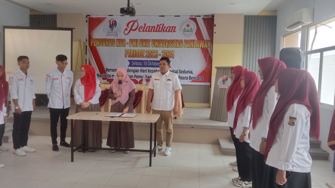 KSR PMI Unit UP Dilantik, Ketua PMI Kampar : Selamat Bergabung Relawan Muda Kampar