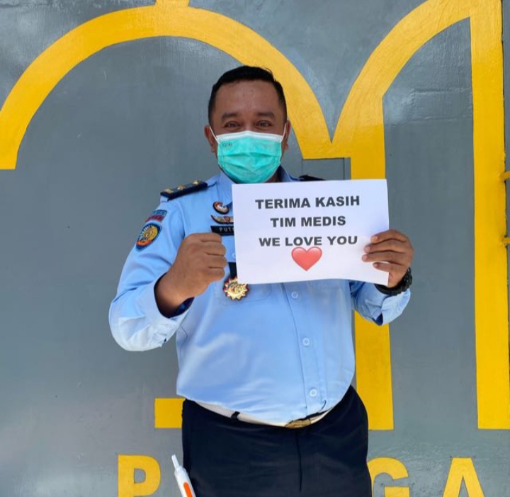 KPLP dan Tim Lapas Narkotika Kelas IIA Tanjungpinang, Terimakasih Tim Medis ‘’We Love You’’