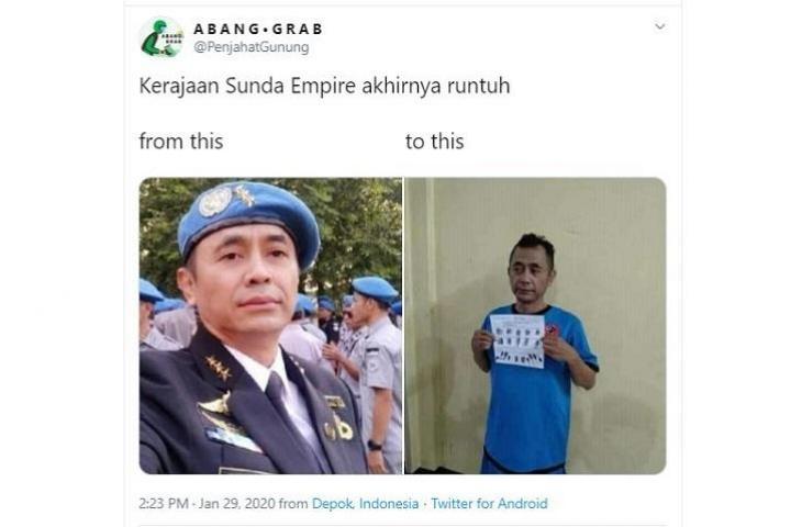 Ditangkap Polisi, Penampakan Petinggi Sunda Empire Malah Dibuat Meme
