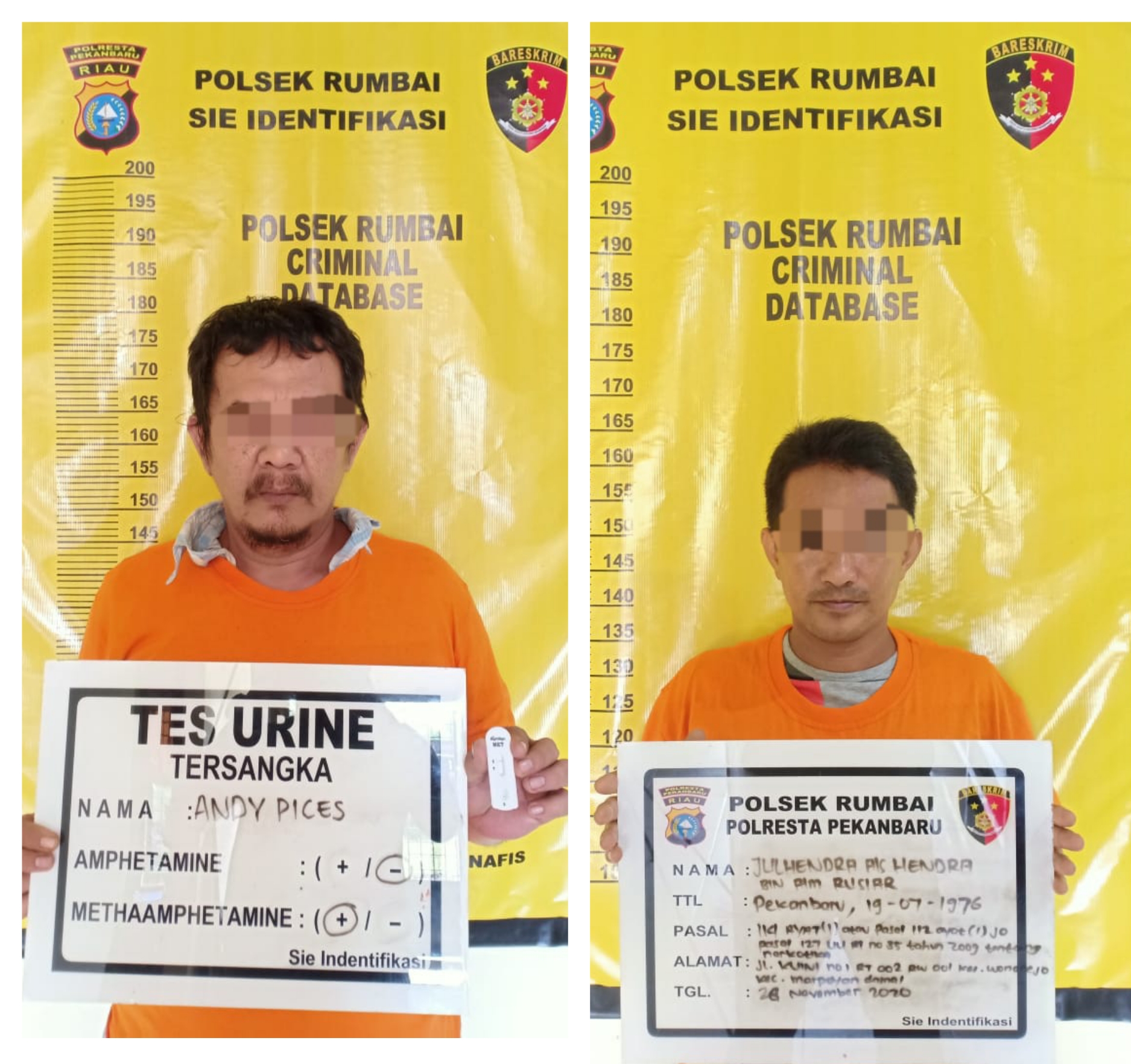 Transaksi di Ruko Jalan Paus Pekanbaru, 2 Pemakai Sabu-sabu Dibekuk Polisi