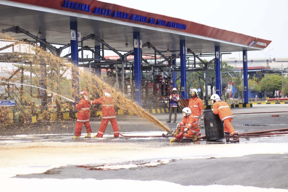 Waspada Kebakaran, Pertamina Adakan Simulasi Keadaan Darurat