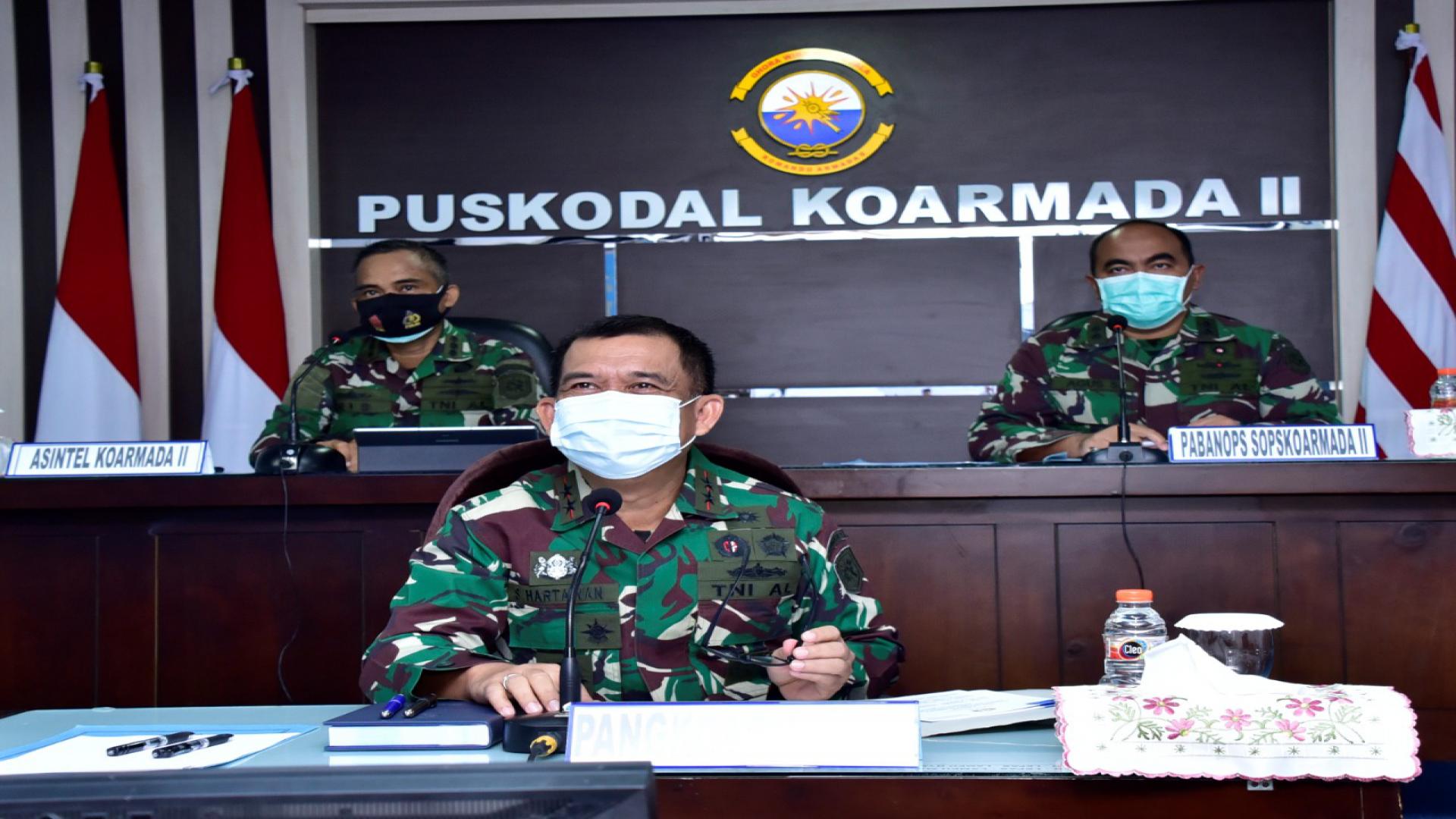 Pangkoarmada II Laksanakan Perkenalan dengan Panglima Armada Singapura Lewat Vicon