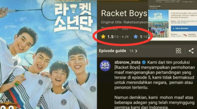 Ganasnya Amukan Netizen Indonesia, Rating ‘Racket Boys’ Terjun Bebas hingga 1,5 per 10