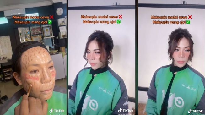 Cantiknya Driver Ojol ini, Setelah Dirias Jadi Mirip Melly Goeslaw