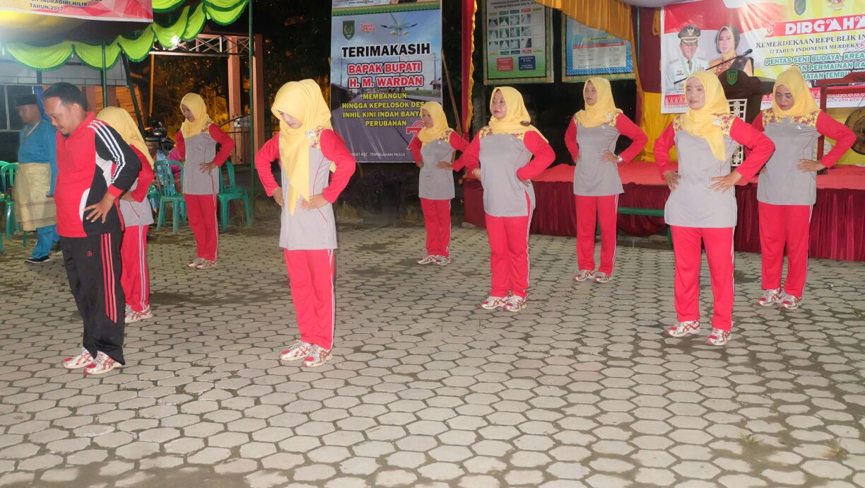 Tembilahan Hulu Gelar Lomba Tari Kreasi DMIJ dan senam DMIJ