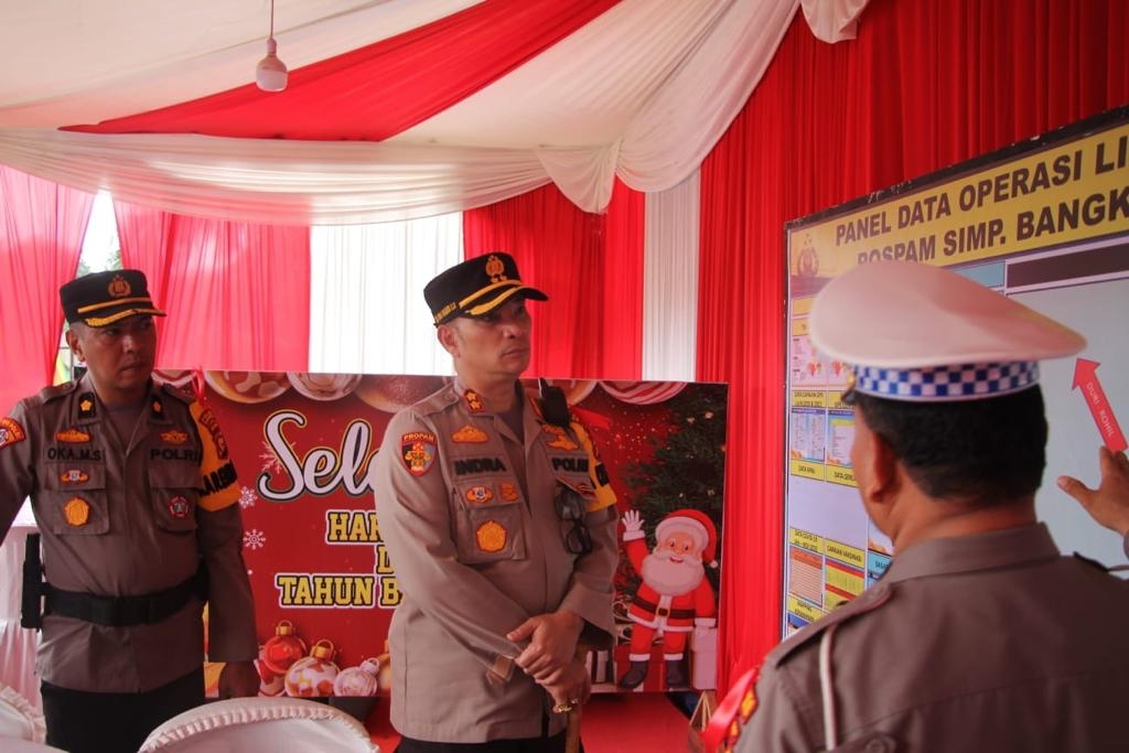 Kapolres Bengkalis AKBP Indra Wijatmiko Cek Pos Pengamanan di Jalan Lintas Duri-Dumai