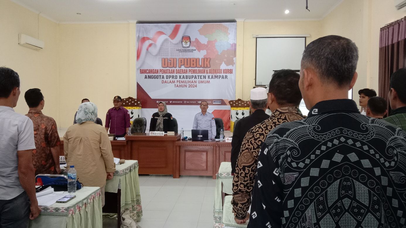 KPU Taja Uji Publik Rancangan Penataan Dapil & Alokasi Kursi Anggota DPRD Kampar Dalam Pemilu 2024