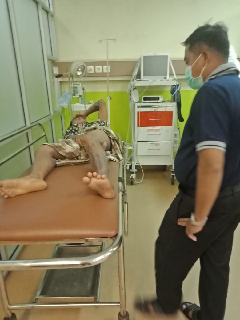 Seorang Korban Kebakaran Berhasil Dievakuasi ke RSUD Bangkinang