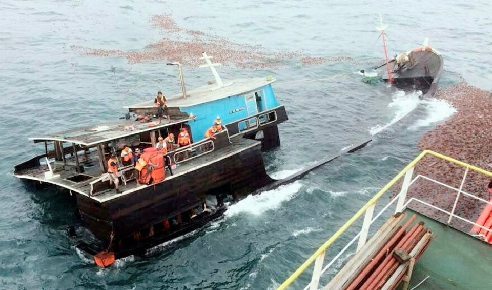 Karam di Perairan Malaysia, Kapten dan ABK Kapal Muatan Kelapa Selamat
