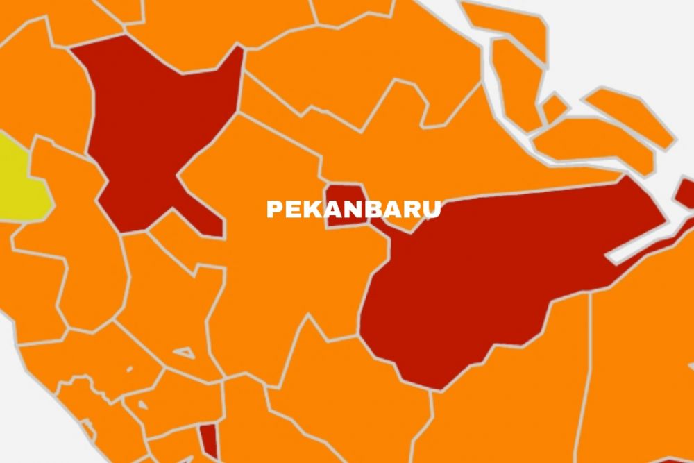 Masuk Zona Merah, Ini Daftar Peta Risiko COVID-19 di Pekanbaru