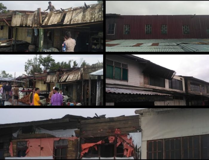 Angin Ribut Rusak Sembilan Bangunan di Inhil