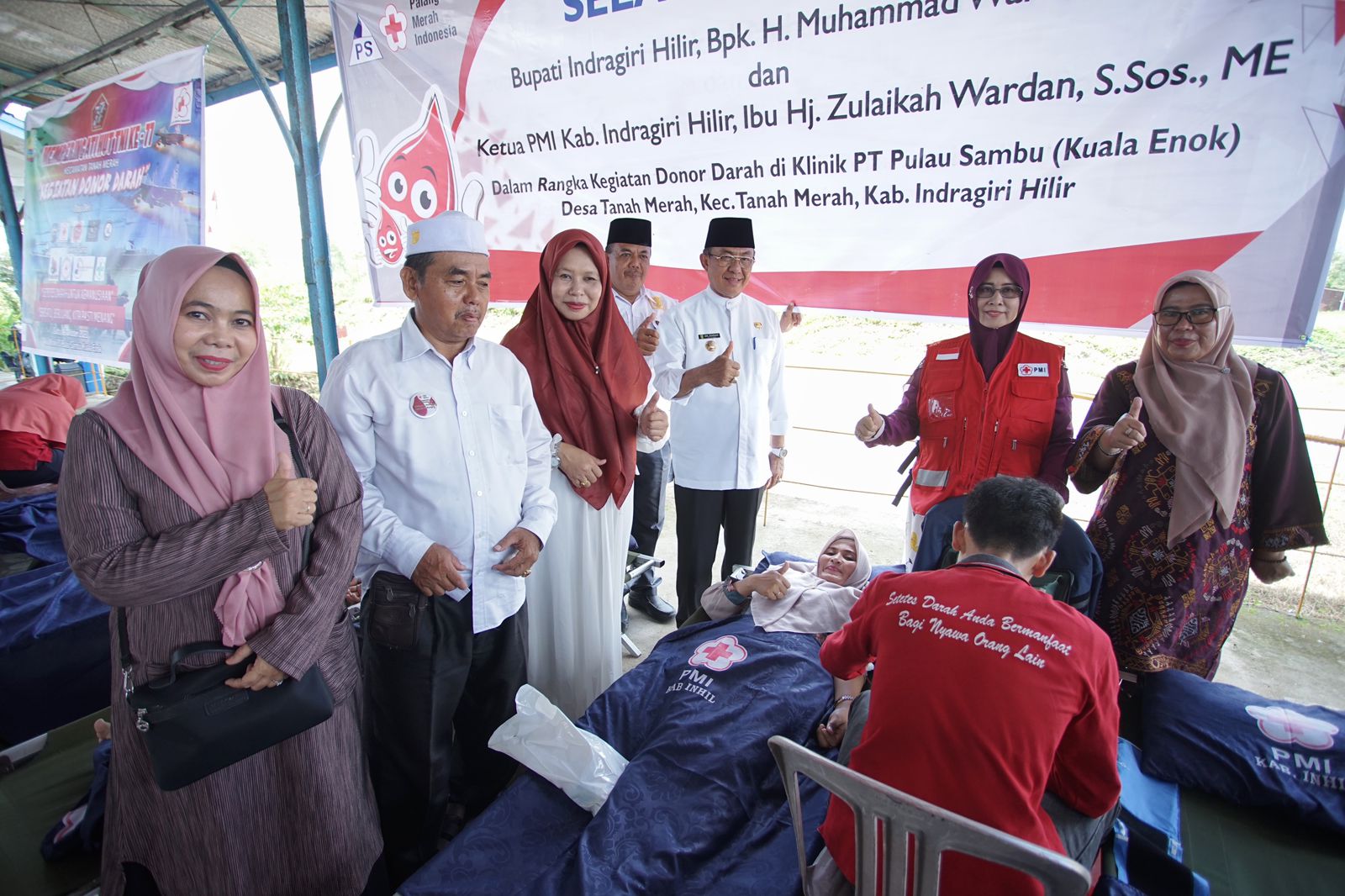 Tinjau Pelaksanaan Donor Darah Di Kuala Enok, Ini Kata Kadinkes Inhil