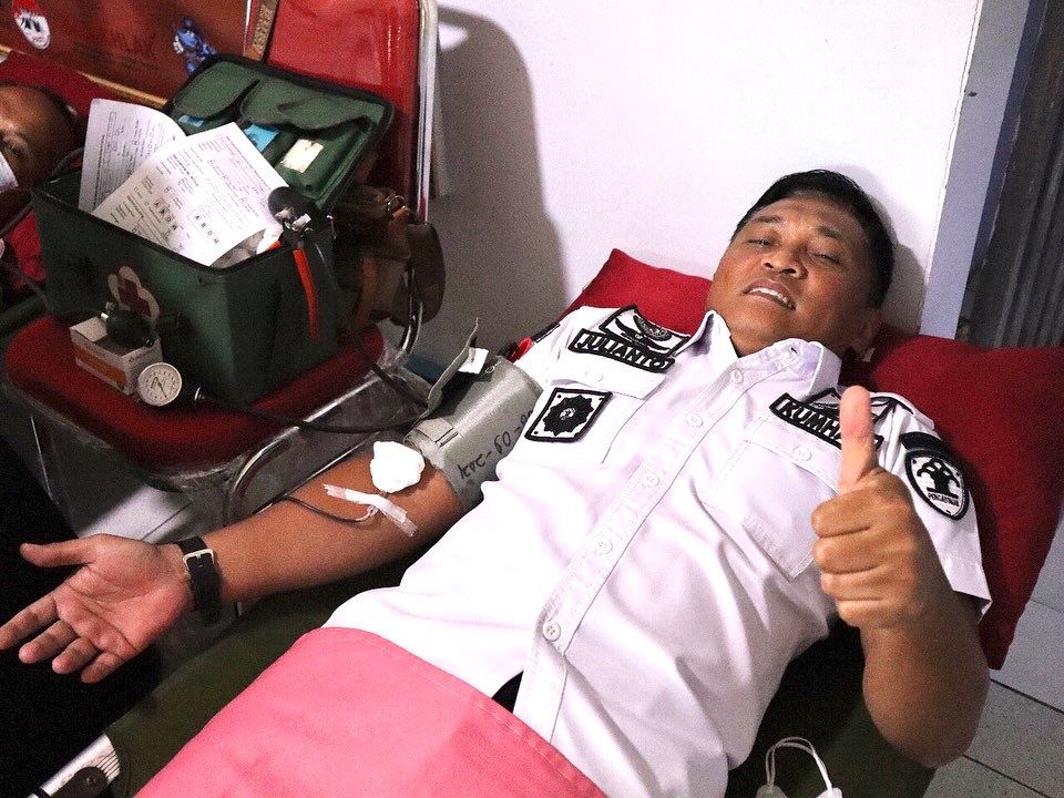 Peringatan HDKD ke 77 Tahun 2022, Lapas Tembilahan Gelar Kegiatan Donor Darah