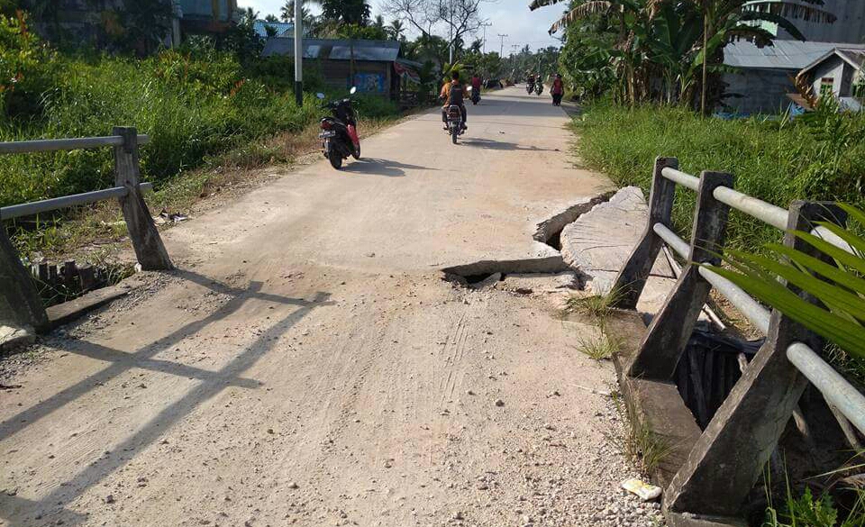 Belum Seumur Jagung, Rigid di Teluk Pinang Sudah Retak